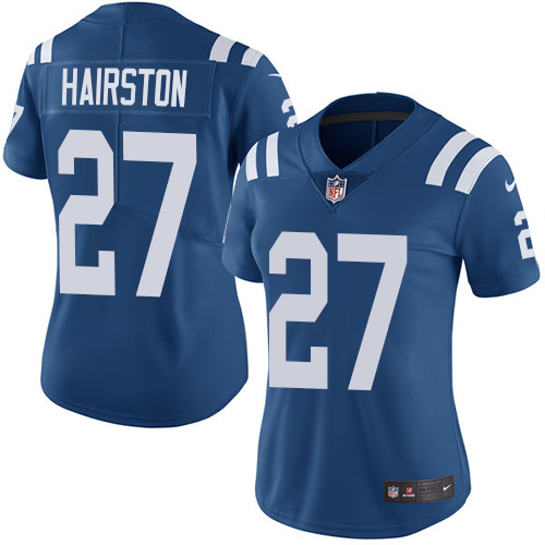 Indianapolis Colts #27 Limited Nate Hairston Royal Blue Nike NFL Home Women Vapor Untouchable jerseys->indianapolis colts->NFL Jersey